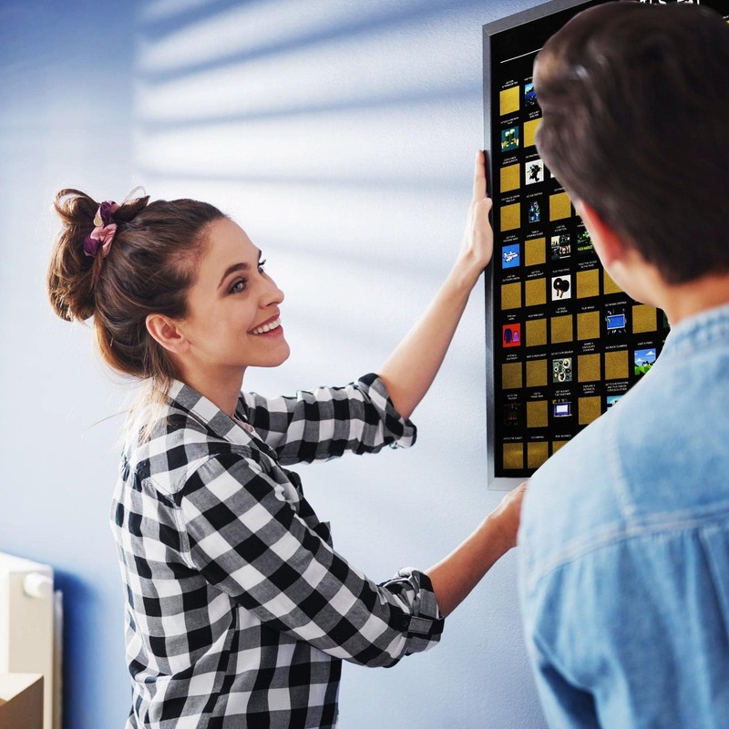 J7 Couples 100 Dates bucket list Scratch off poster