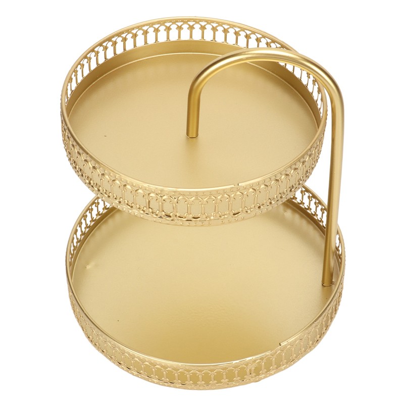 2 Tier Fruit Tray Gold Elegant Large Capacity Decorative Multi