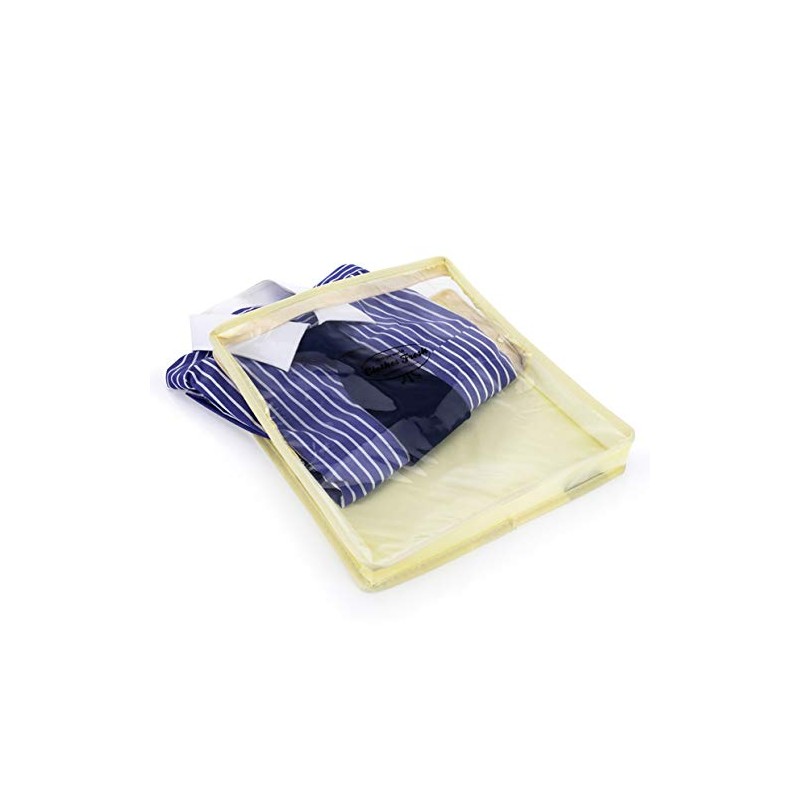 HANGERWORLD 5 Cream Breathable Cashmere Jumper Clothing Storage Pouch Bag