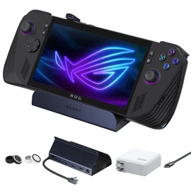 iVANKY 8-in-1 ROG Ally Dock with 100W PD Charger, Steam Deck/Legion Go Docking Station with HDMI 2.0 4K@120Hz, 3*USB-A 3.0, 100W USB-C Charging, 1Gbps Ethernet
