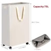 eFluky Slim Rolling Laundry Basket for Clothes, Bedroom & Dorm