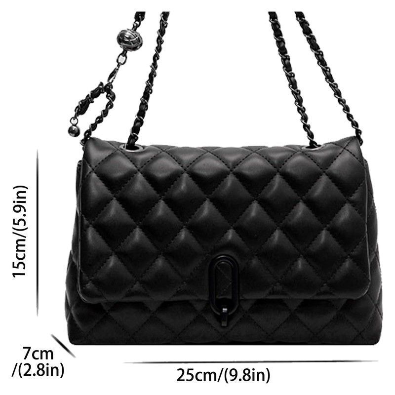 Farcauo Crossbody Bags for Women Black Trendy Shoulder Crossbody Purses