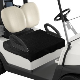Gloserin Black Golf Cart Seat Covers,Golf Cart Seat Towel Blanket 100% Waterproof,Soft and Comfortable,Fits for EZGO,Yamaha,Club Car and More 2-Seat Golf Carts,51''x 31'',Machine Washable