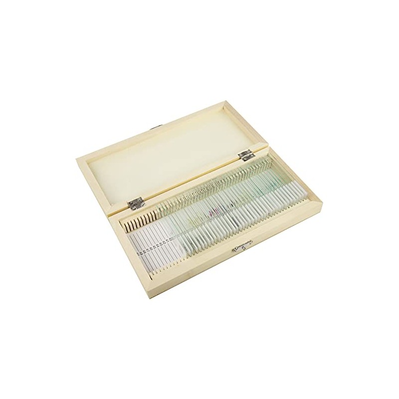Omegon Prepared slide set, 40 slides in a wooden box