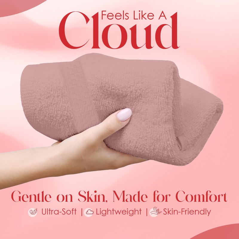 RIVERSIDE 12-Pack Premium 100% Cotton Face Washcloths, 12 x 12