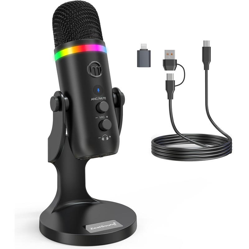 Micro USB, k66 Pink Microphone condensateur Cardiode pour PC Smartphone