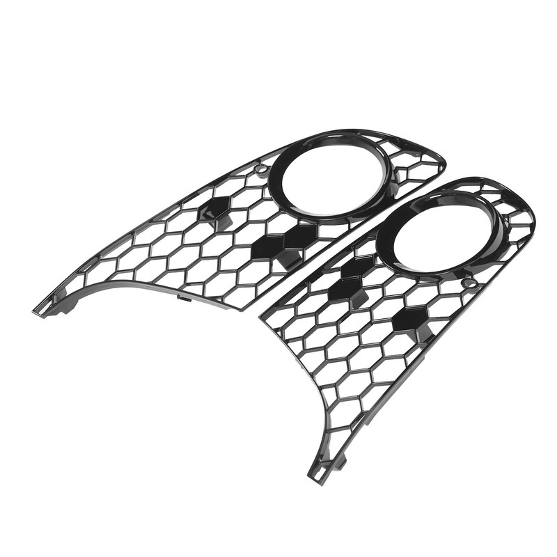 2pcs Front Bumper Fog Light Grille 5K0853665 Black Mesh Replacement