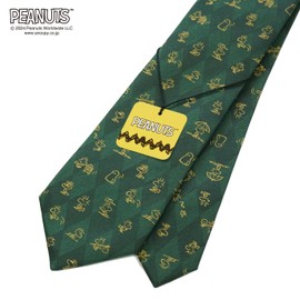 Peanuts Necktie, Peanuts Woodstock Necktie, 921010, Green, Snoopy, Woodstock Characters, Gift, 921010 Green