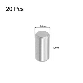 uxcell 20Pcs 5mm x 10mm Dowel Pin 304 Stainless Steel Wood Bunk Bed Dowel Pins Shelf Pegs Support Shelves Silver Tone