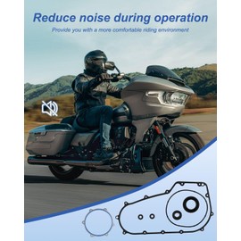 Primary Gasket Kit Fit for Harley Davidson CVO Ultra Limited Electra Glide Road Glide Road King Street Glide Touring FLH/T 2007-2016, Seal Kit Replace 63859-95B 34901-07 17369-06 12066 12052A 34934-06