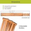 Homemaid Living Bamboo Drawer Organizer Adjustable and Expandable - Ideal