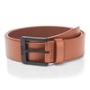 BOSS Thick Logo Buckle Smooth Leather Belt, acorn brown, 34