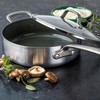GreenPan Craft Steel Covered Sauté Pan, 4 qt, Silver