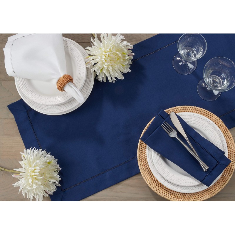SARO LIFESTYLE 6306.NB20S Rochester Collection Dinner Napkin with Hemstitched Border