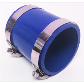 Qi Motorsports 2.5" 2.75" 3" 3.5" 4" 63mm 70mm 76mm 89mm 101mm Straight Coupler PVC Rubber with 2 Clamps (3" 76mm, Blue)