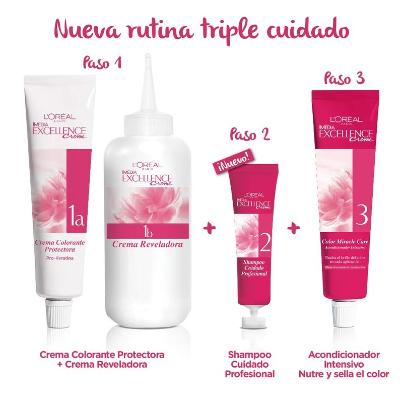 Tinte para cabello Excellence L'Oréal Paris 6660 Rubio Oscuro Rojizo