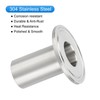 PATIKIL Stainless Steel 304 Sanitary Fitting, 2pcs Long Weld Clamp