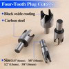 LEONTOOL 8Pcs Wood Plug Cutter Drill Bit Set Straight and
