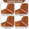sourcing map 2Pcs 6.77"x0.43" Folding Support Lid Hinges, Lift Up