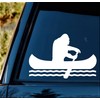 C1155 Bigfoot Sasquatch Canoe Decal Sticker