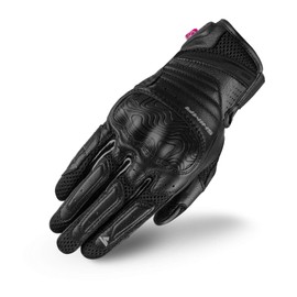 SHIMA RUSH LADY Motrocycle Gloves for Women - Breathable Reinforced City Summer Touchscreen Biker Riding Gloves with Knuckle Protector, Wrist and Finger Impact Absorbers (Black, L)