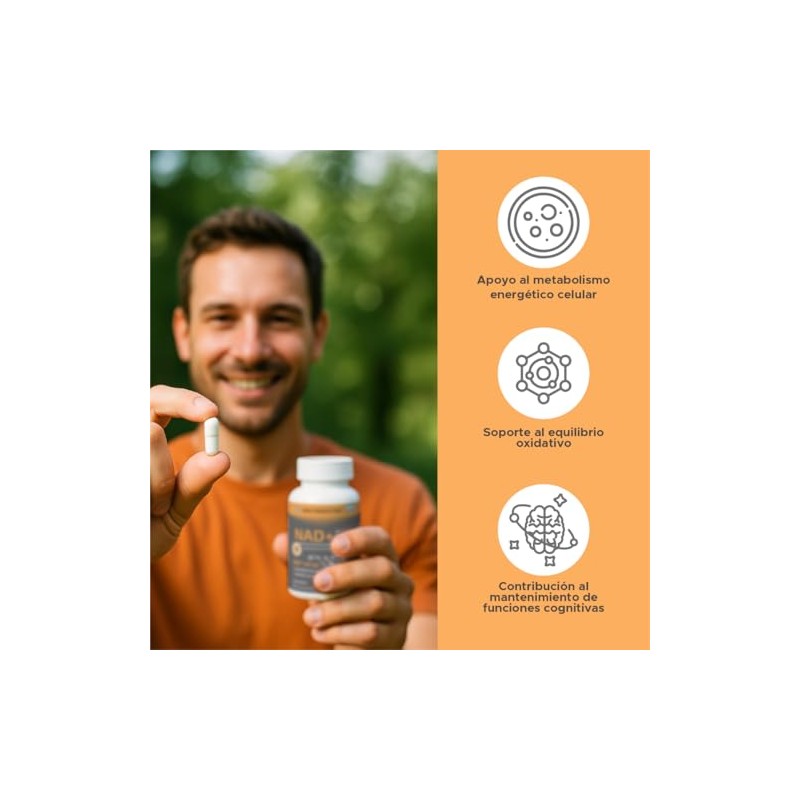 HEALTHADDICTION - NAD+ 300 mg – Suplemento Alimenticio con Resveratrol