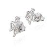 NKlaus Pair of Small Stud Earrings Guardian Angel 925 Silver
