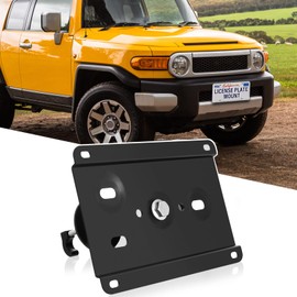 No Drill Front Grille License Plate Frames License Plate Mount Bracket Holder Relocator Compatible with Toyota FJ Cruiser 2007-2014