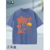 2025 Summer Mens Cotton Tshirt 100 Cotton Oversized Washed Soft