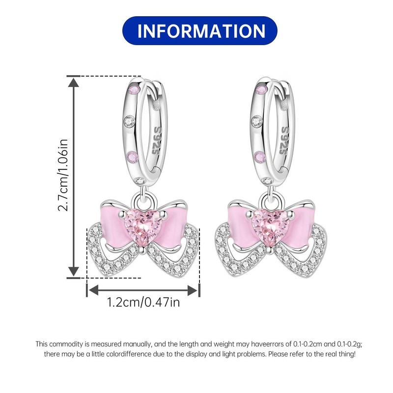 MISEFF 925 Sterling Silver Drop & Dangle Earrings for Women,Butterfly