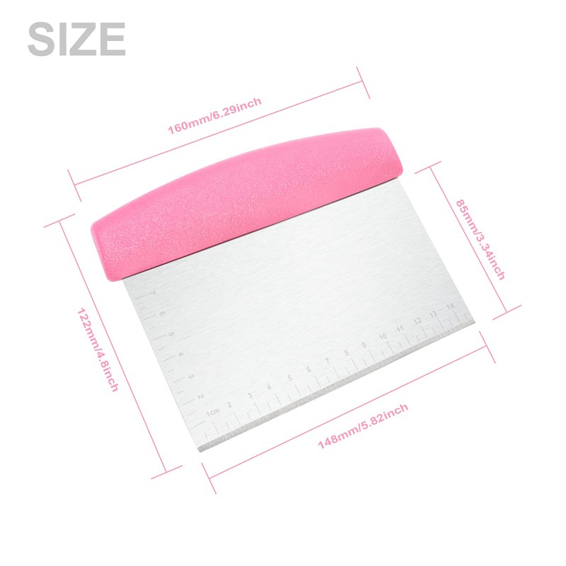 KUFUNG Stainless Steel Pastry Scraper Bench Scraper Chopper, Best as