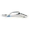 Hallenwerk White/Blue Gel Bicycle Seat Bicycle Saddle Mountain Bike Touring