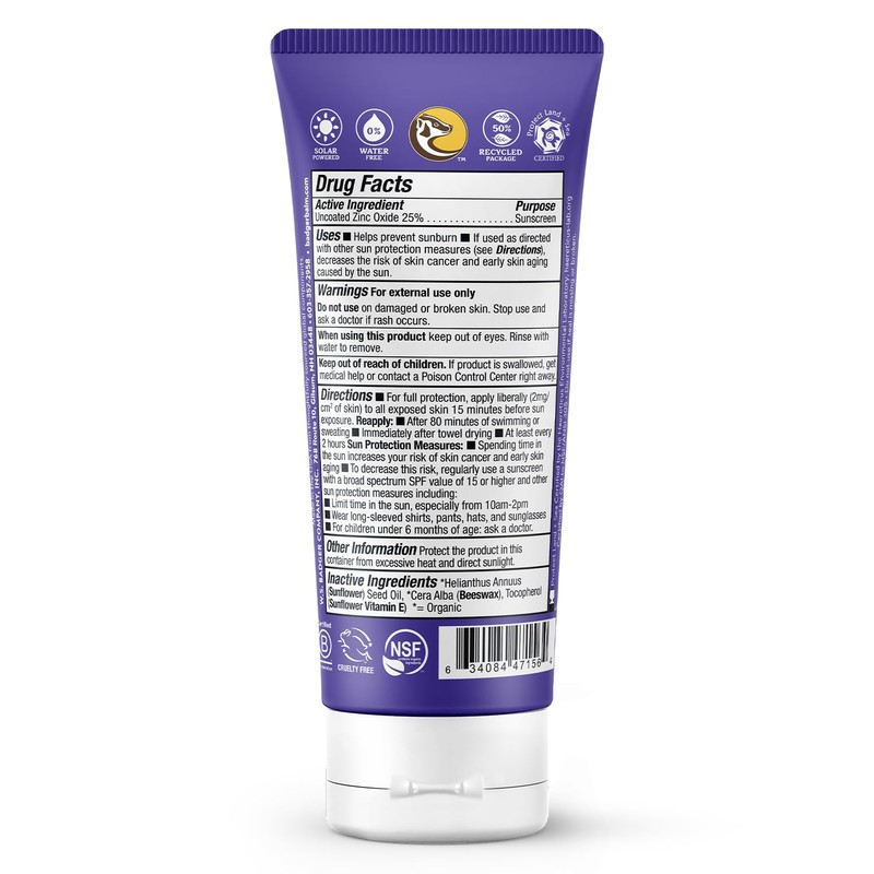 Badger Mineral Sunscreen SPF 50 Zinc Oxide Sunscreen with 98%