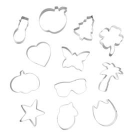 Chicago Metallic Stainless Steel Cookie Cutters with White Tin for Easy Storage, Set Of 12