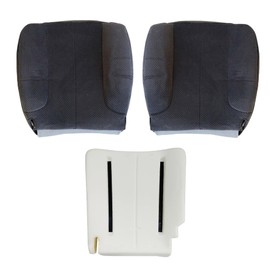 AOUTTUOA Driver and Passenger Side Bottom Cloth Seat Covers and Driver Foam Cushion Compatible with Dodge Ram 1500 2500 3500 SLT XE 2002 2003 2004 2005