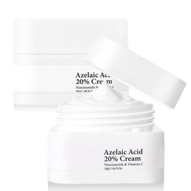 GIVOOBE 2PCS Crema Ácido Azelaico, Suero Ácido Azelaico, Sérum Facial con 20% de Ácido Azelaico, Calma la Piel y Atenúa las Cicatrices del Acné, Textura ligera