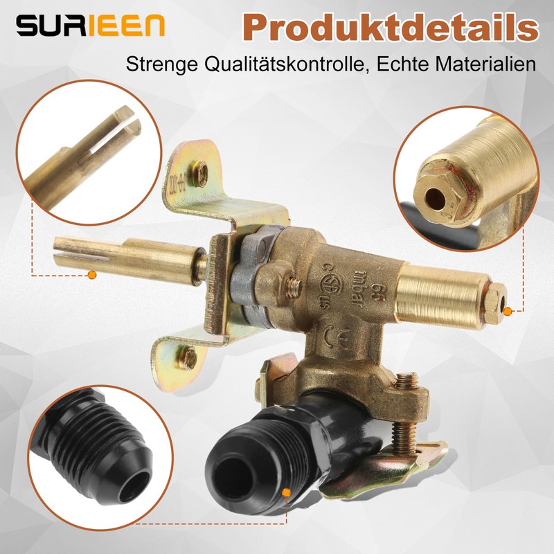 SURIEEN Natural Gas Conversion Control Valve Kit Replacement Repair Valve
