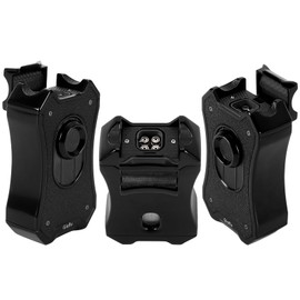 Gioflv One Piece Deluxe Lighter,Precious Metal Forged,with Four Torch Flames,with Stand,Windproof Jet Flame,Flashlight,Butane Lighter,for,Candles,Camping,Outdoors (No Butane Fuel)