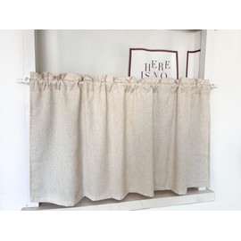 Daliena Net Curtains Opaque Short Window Curtain Privacy Bistro Curtain Linen Look Curtains Texture Kitchen Curtains Modern Curtains Store Plain (W x H 120 x 60 cm) Rod Pull 1 Piece