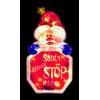 Santa Please Stop Here Window Silhouette Christmas Decoration