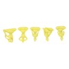 5 Pcs Yoga Statue Simple Style Yellow Attractive Decorative Durable