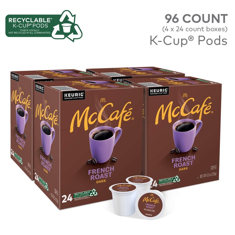 McCafe French Roast, Single Serve Coffee Keurig K-Cup Pods, Dark