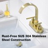 TRUSTMI 4" Centerset Bathroom Faucet 3 Hole, High Flow Waterfall