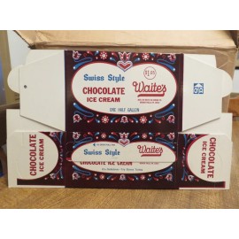 WAITE'S SWISS STYLE CHOCOLATE ICE CREAM CONTAINER--Bea
