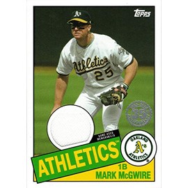 2020 Topps 1985 Relics #85R-MMG Mark McGwire Game Worn Athletics Jersey Baseball Card
