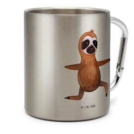 Mr. & Mrs. Panda Stainless Steel Cup Sloth Yoga Gift Breathing Sloths Yoga Exercises Sloth Decoration Outdoor Sloth Gift Camping