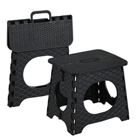 Hommp Folding Step Stool, 10 Inch Non-Slip Foldable Stool with Handle