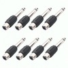Eledabra 8Pcs RCA Female Jack to 6.35mm 1/4" Male Mono