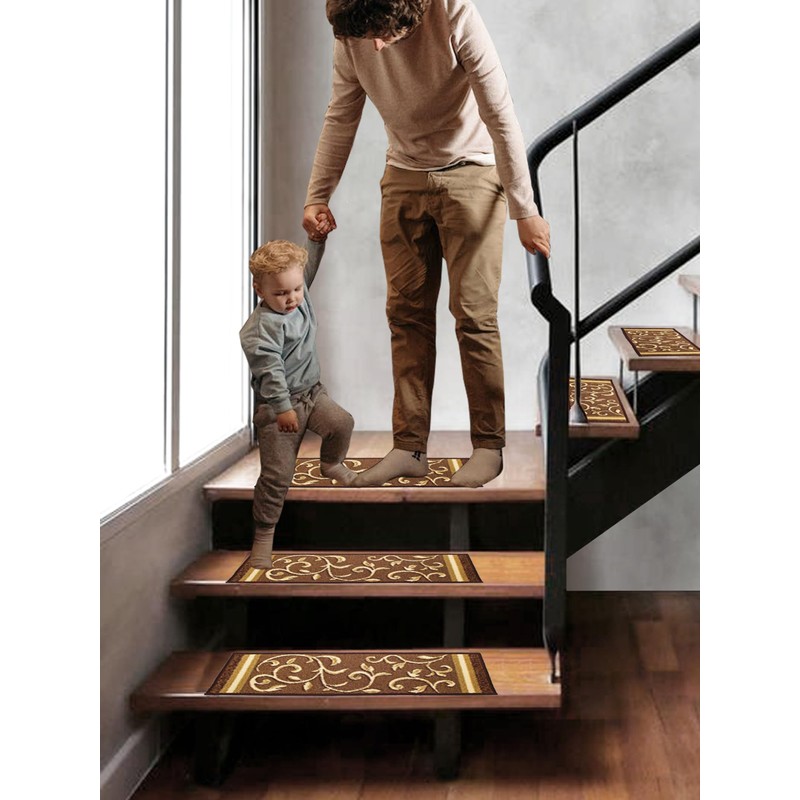 Gloria Rug Non-Slip Rubber Back Carpet Stair Treads - Skid