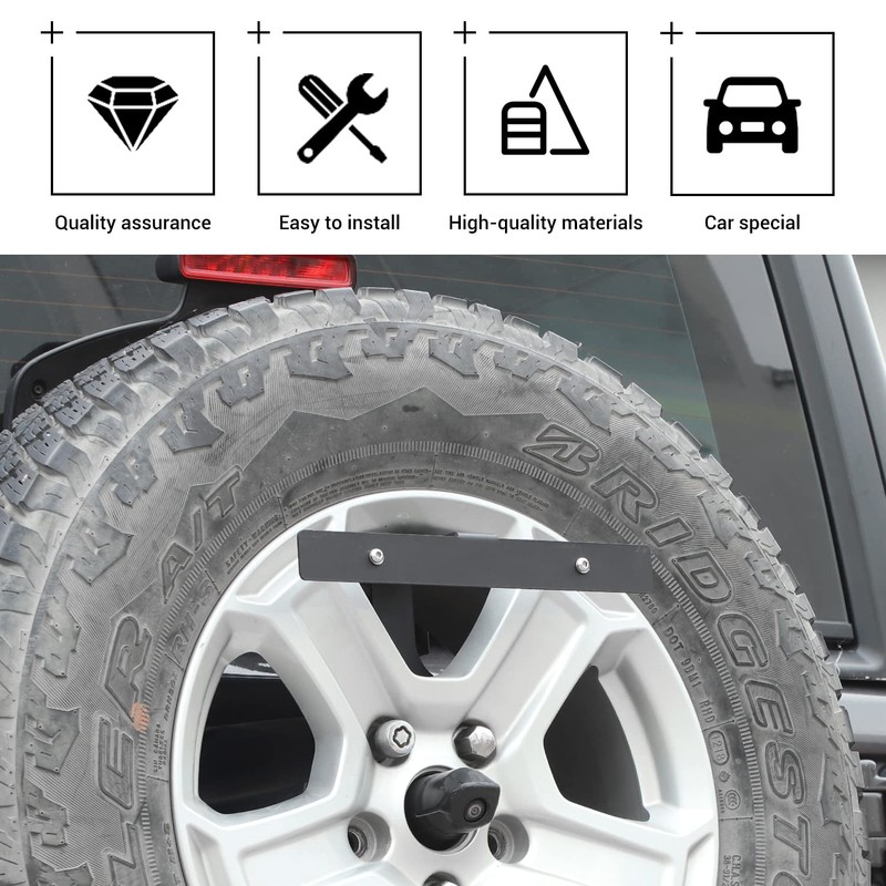 Hoolcar Spare Tire License Plate Relocation Bracket Holder Compatible with